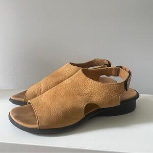 Arche Slingback Leather Sandals Leather Mustard Yellow Size 38 US 7